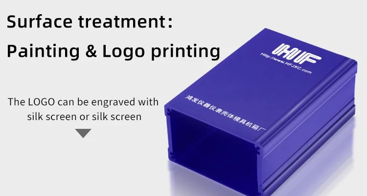 logos on aluminum enclosure